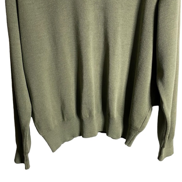 Gabicci Men's Green V-Neck Pullover Knit Sweater - Picture 3 of 8